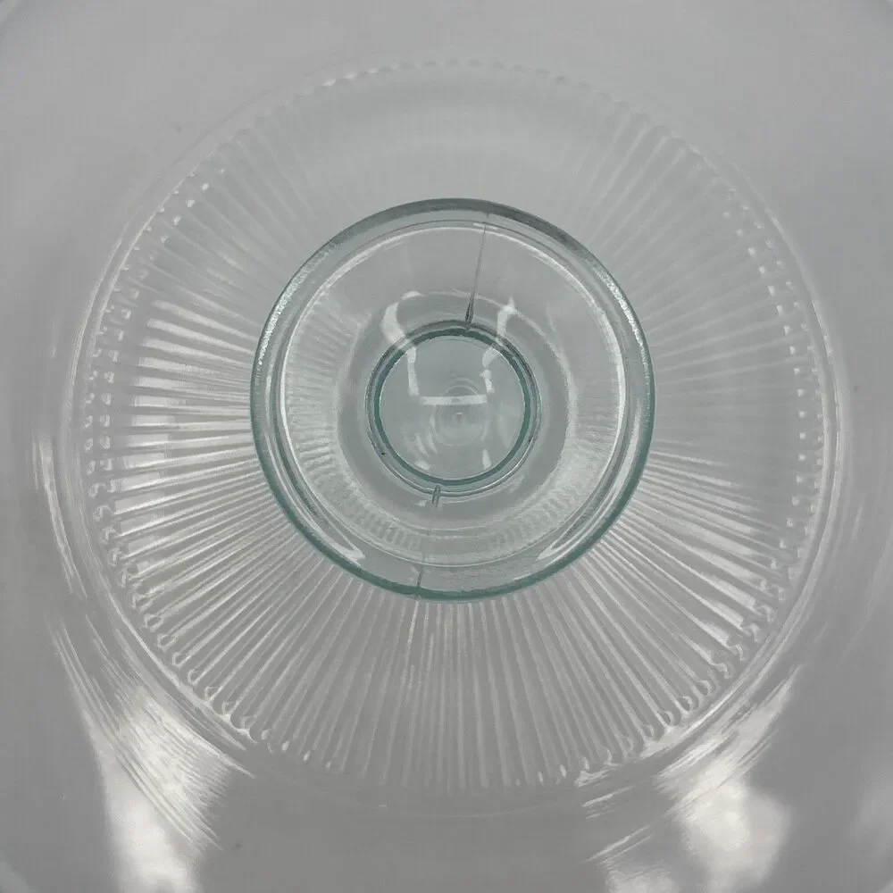 Vintage Pyrex 61C Blue Tinted Clear Glass Replacement Lid 8.75” Round 2.5 Qt